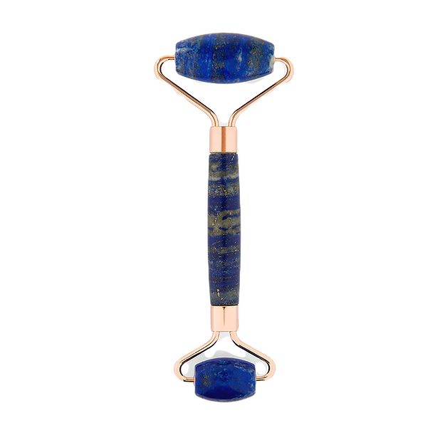 Yù Lapis Lapis Lazuli Double Face Roller (blu - oro)