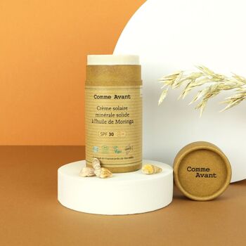 Crema solare minerale SPF30 con olio di Moringa - V3