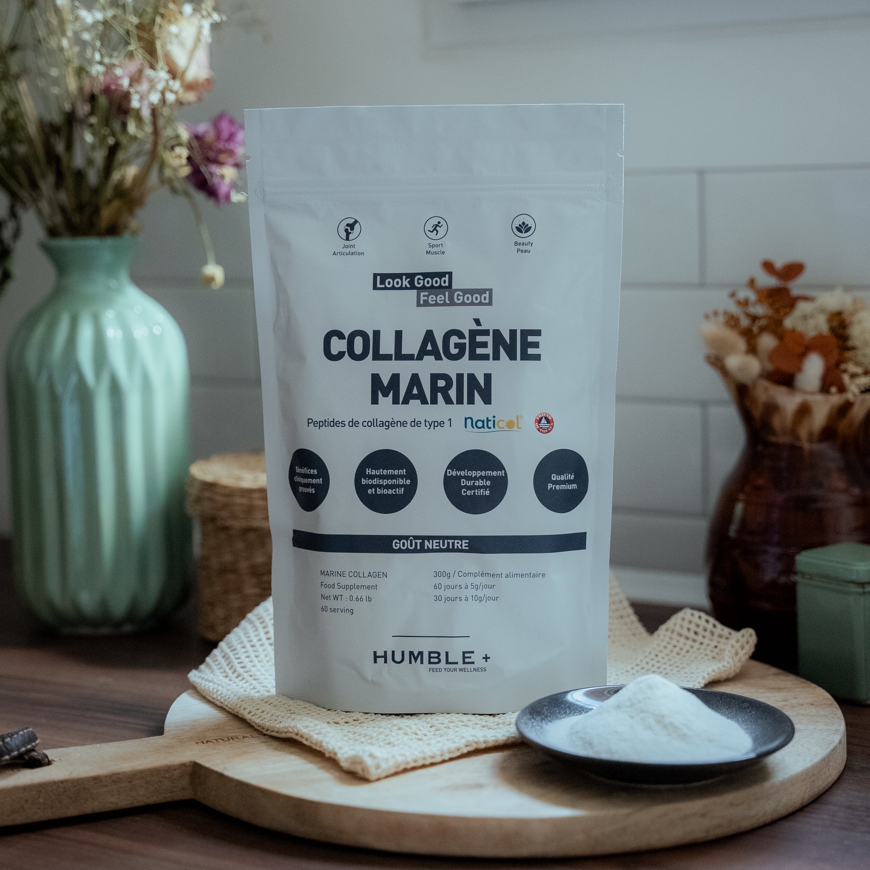 Collagène Marin Neutre en Poudre Humble+, Compléments alimentaires - Bewell - Bewell