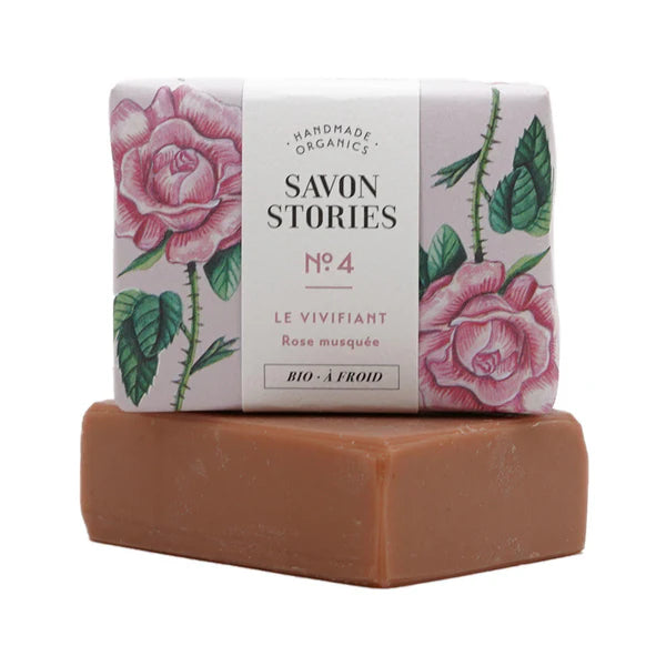 Savon Bio & Naturel à l'Argile et Rose N°4 Le Vivifiant Cadeau idéal Fête des Mères - Bewell